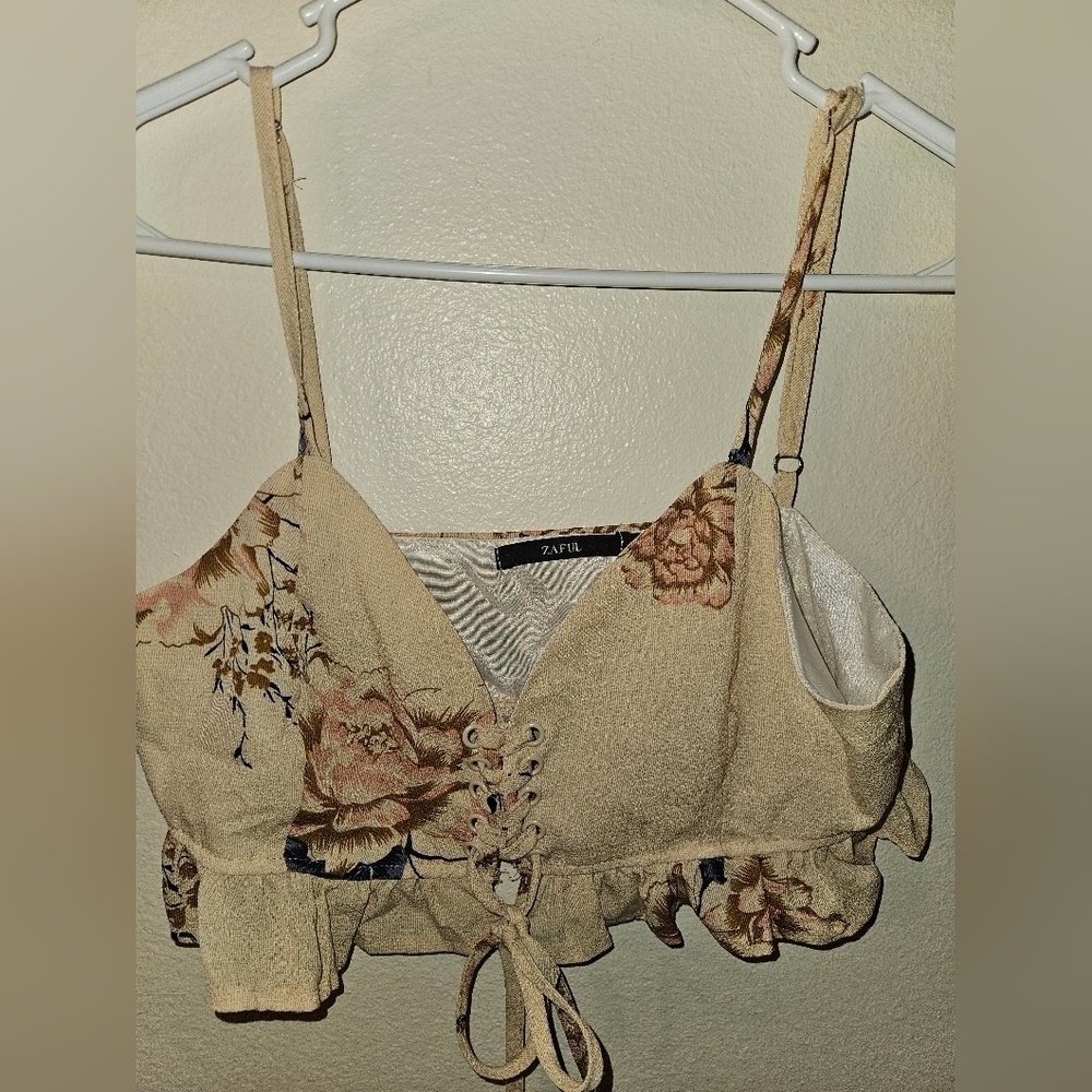 Zaful Floral Bra Top Size S